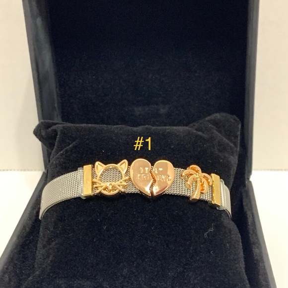 Jewelry - NWT 9” Adjustable Belt Style Charm Bracelet.